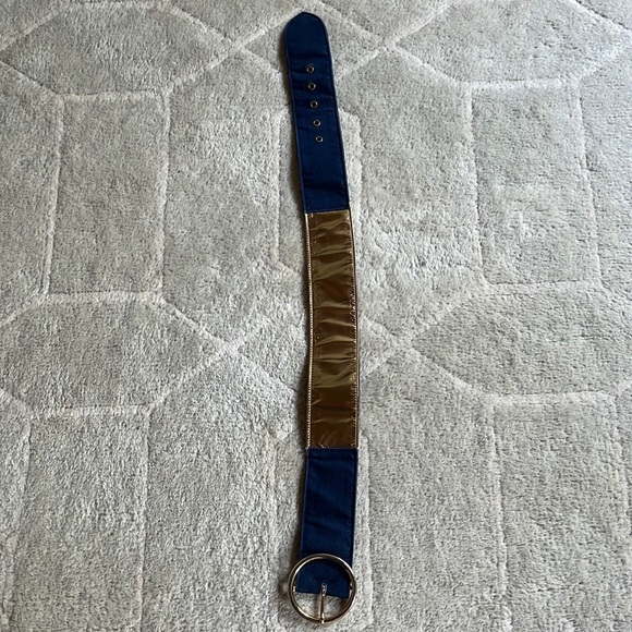 Dolce & Gabbana Denim and Gold Belt - Picture 6 of 16